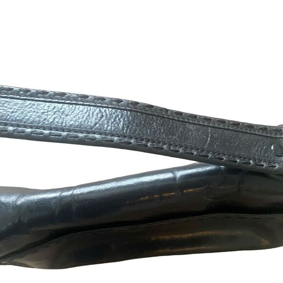 Cole Haan Black Leather Shoulder Hobo Bag Small/Medium Trendy Classic Designer - Picture 11 of 13